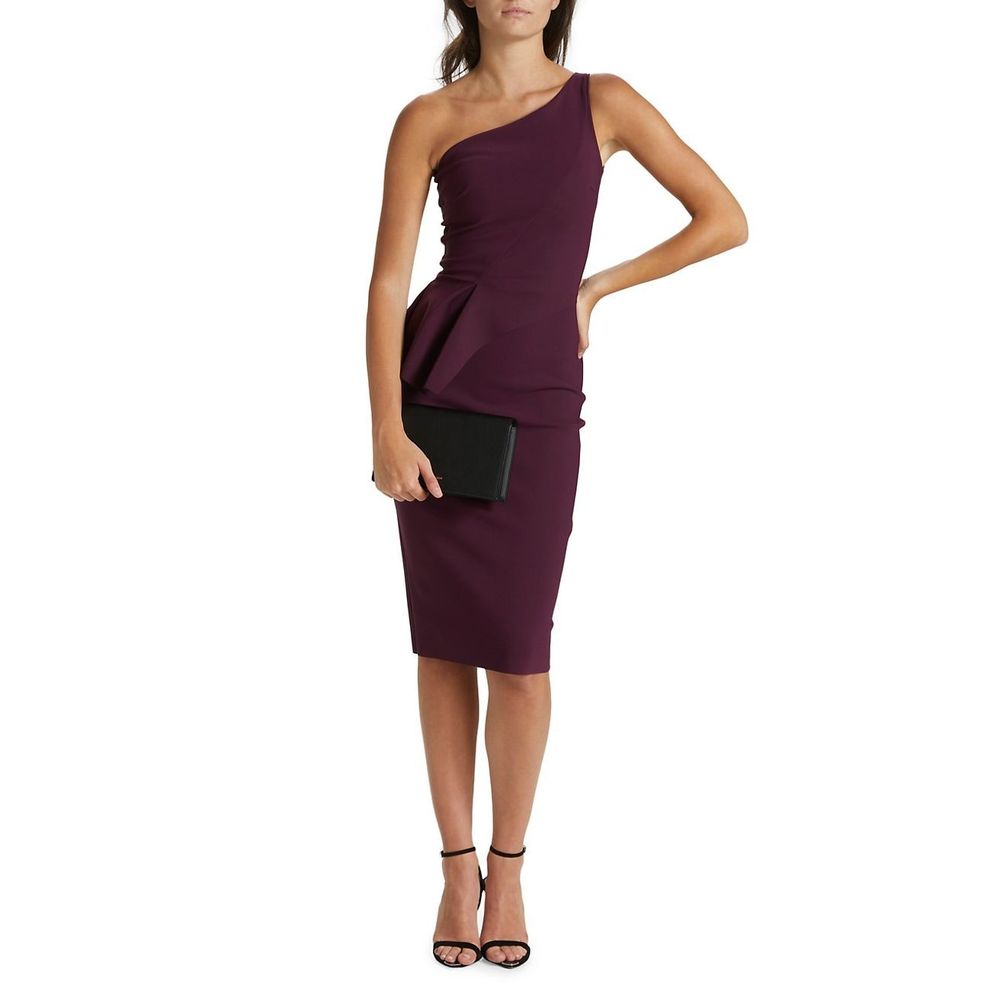 Chiara Boni La Petite Robe Zulema One-Shoulder Peplum Dress